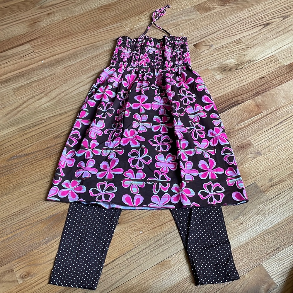 NWT- Gurl Friends by Anita G outfit-size 8-brown and pink-adorable!